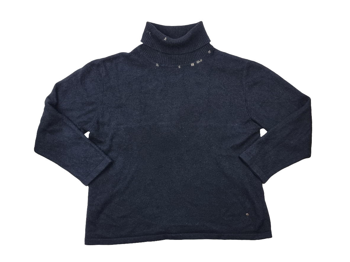 Pullover in Schwarz Rollkragen L