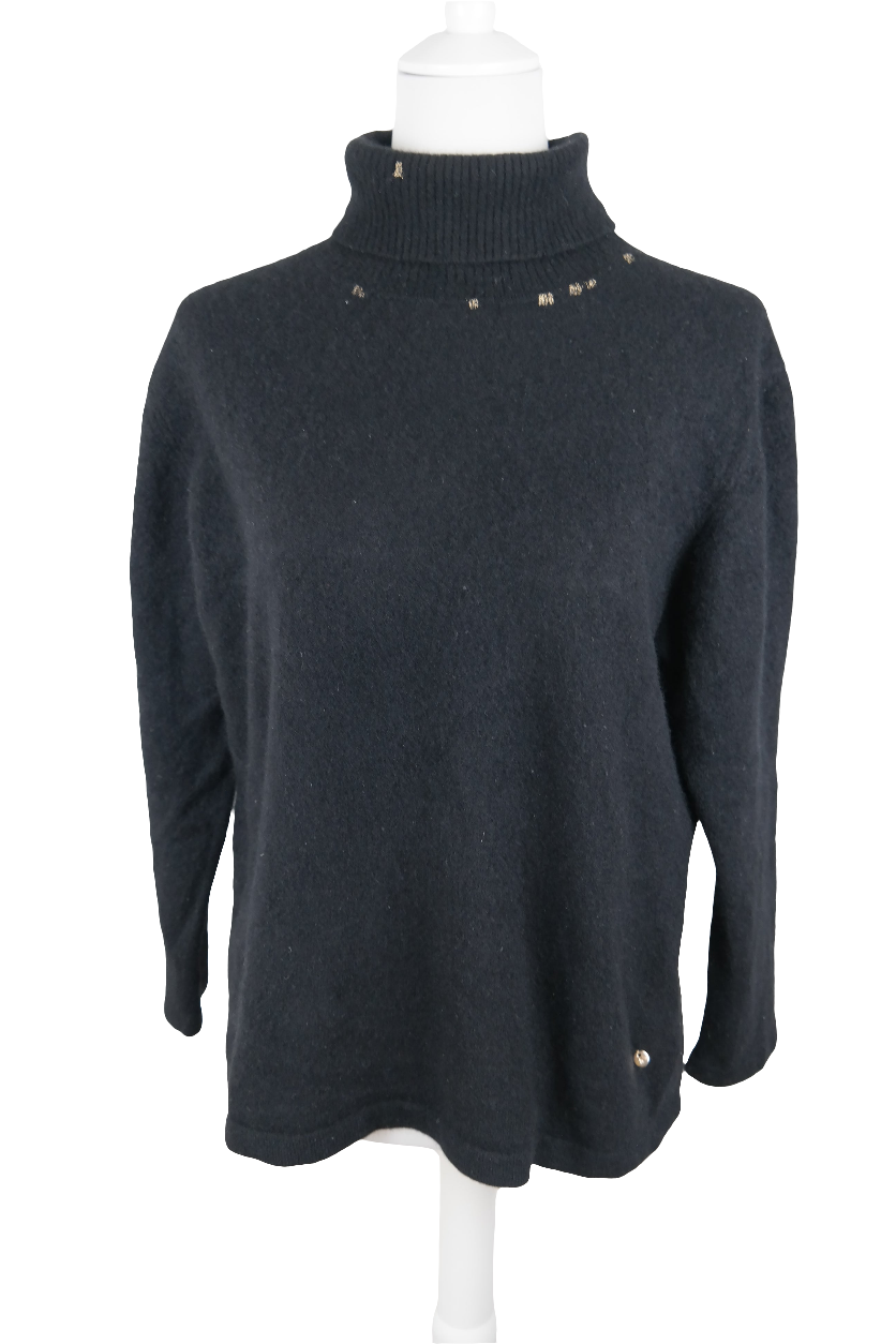 Pullover in Schwarz Rollkragen L