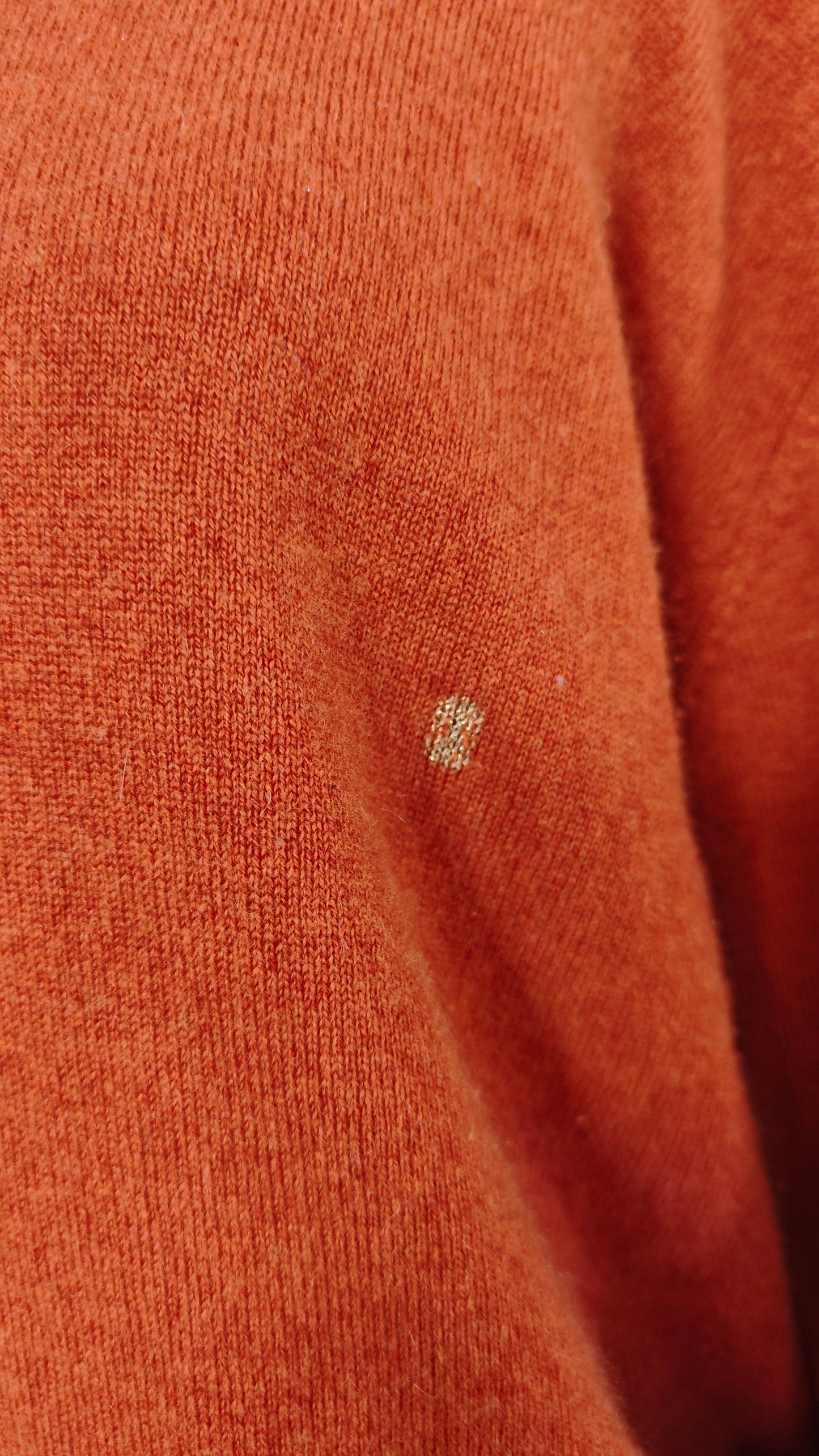 Pullover in Rost-Orange mit V-Ausschnitt XL