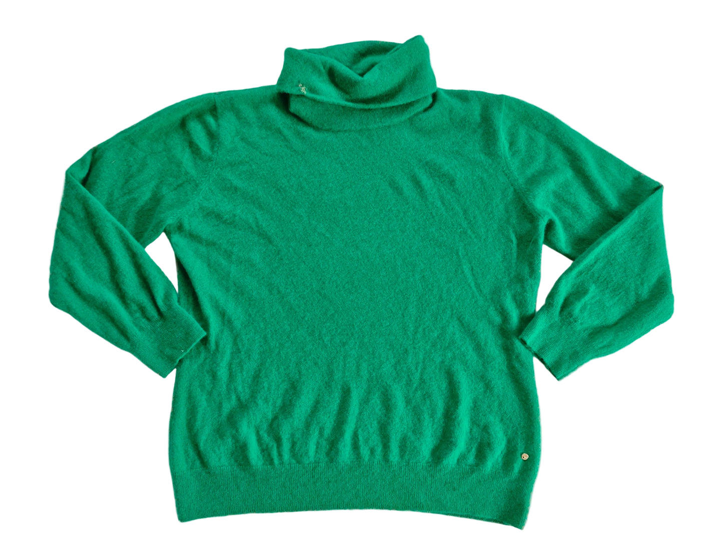 Pullover in Grün mit lockerem Rollkragen L - XL