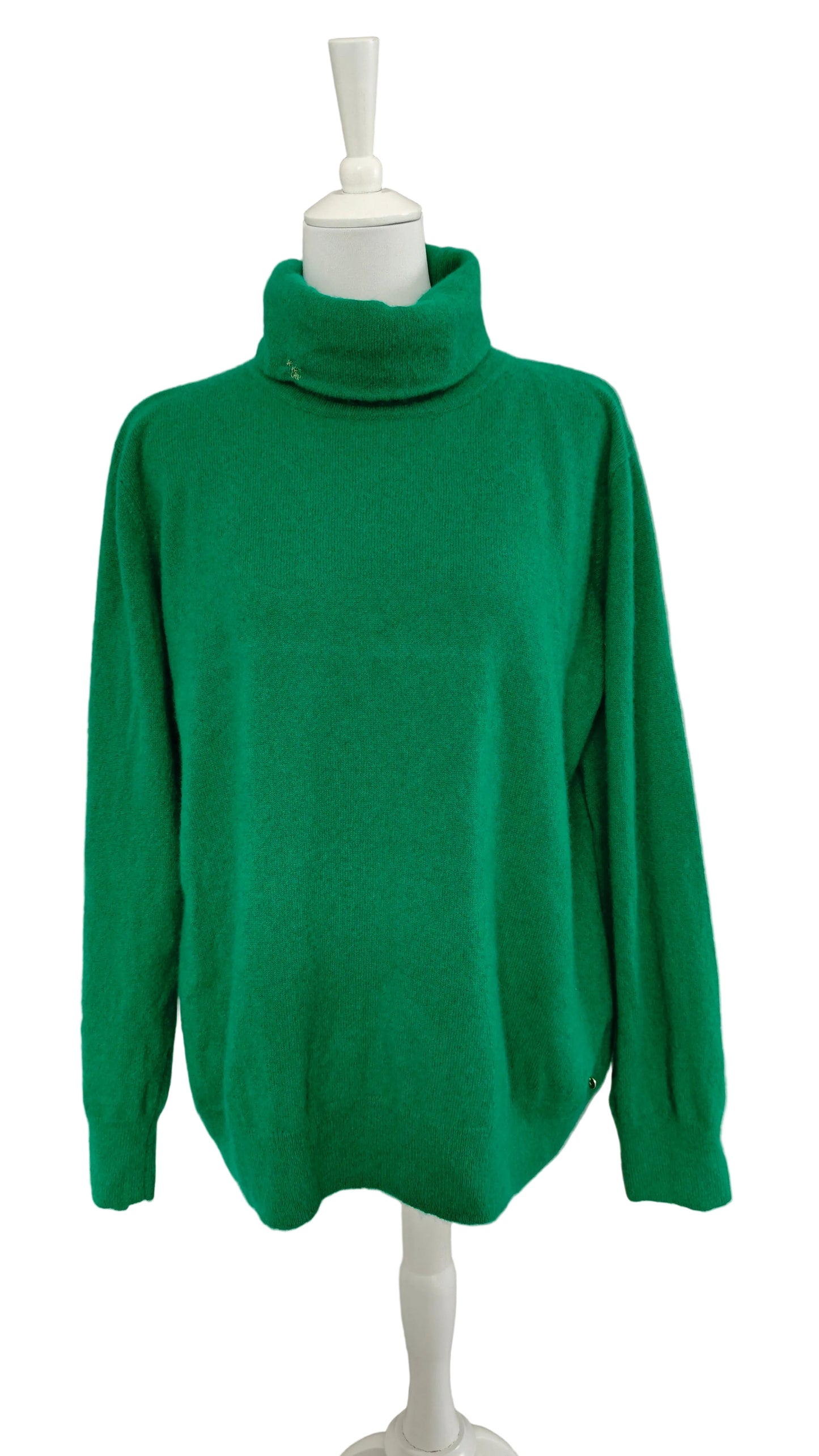 Pullover in Grün mit lockerem Rollkragen L - XL