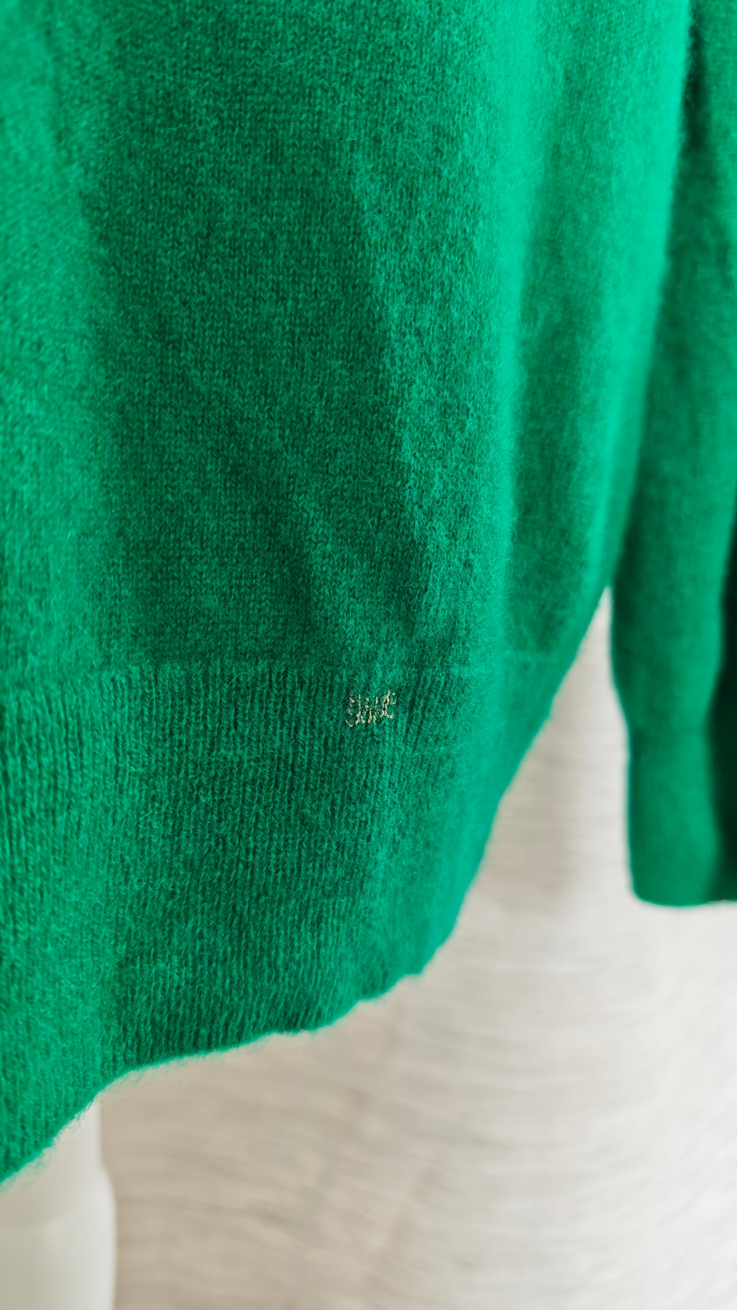 Pullover in Grün mit lockerem Rollkragen L - XL