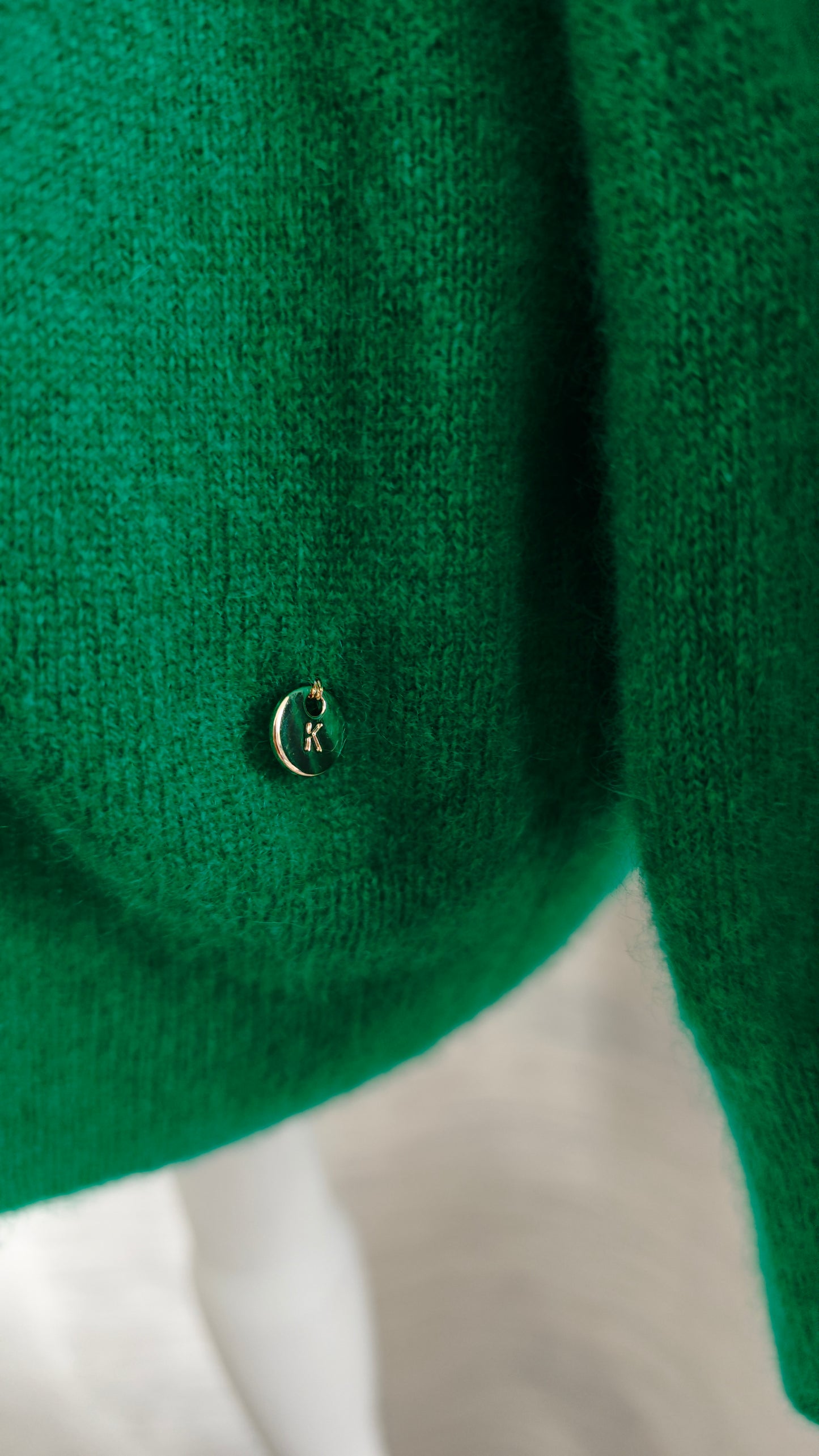 Pullover in Grün mit lockerem Rollkragen L - XL