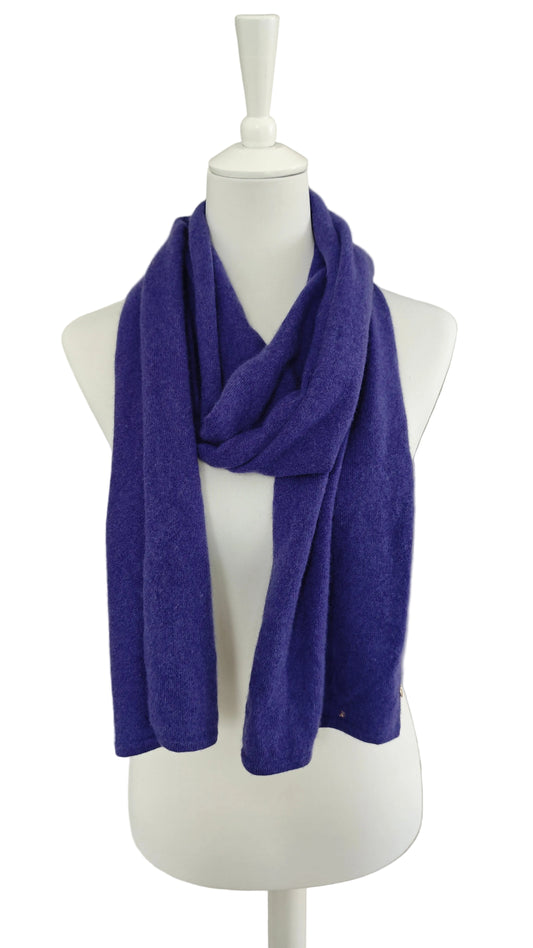 Kaschmir Schal in Lila mit goldenen Reparaturen