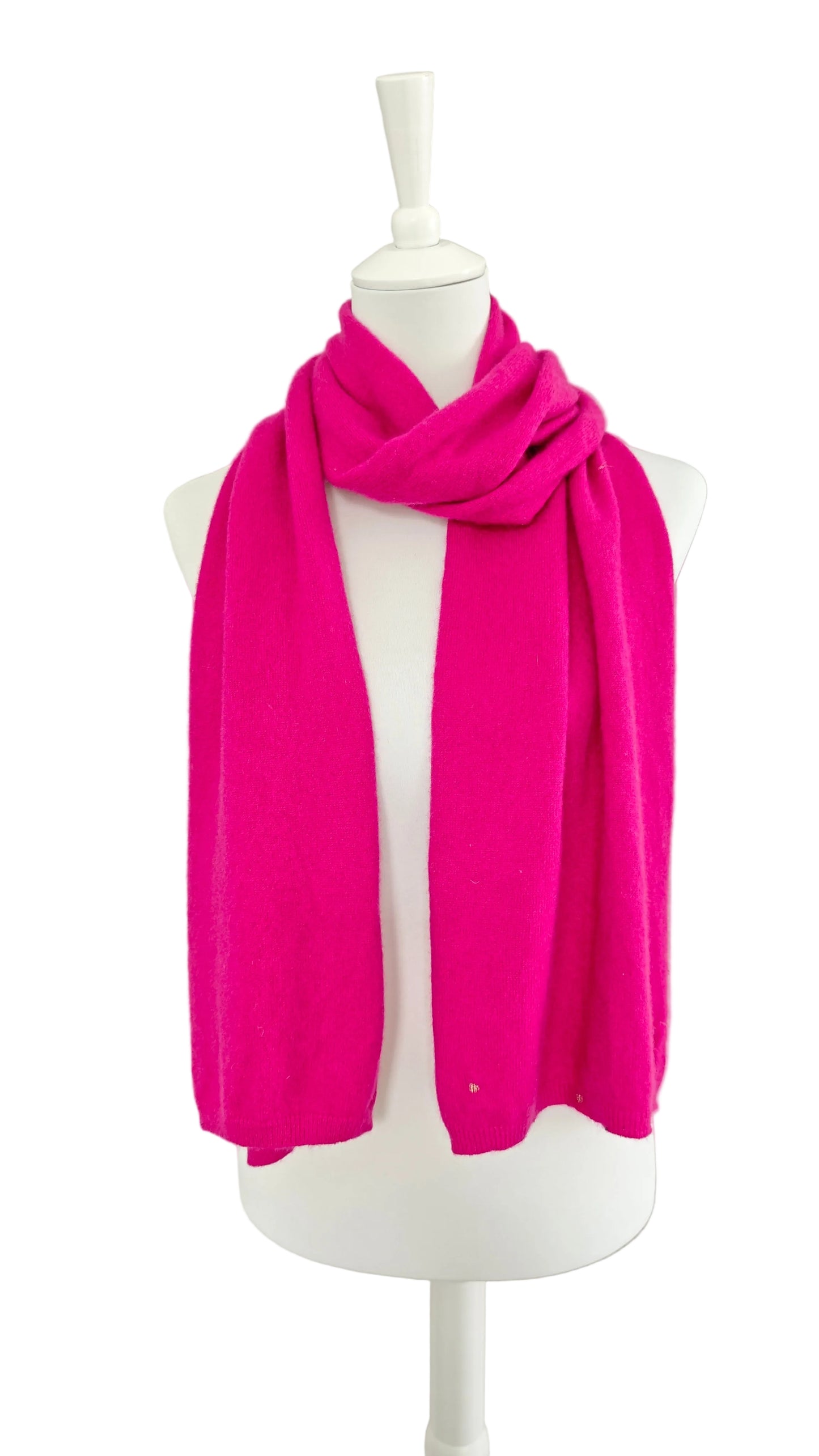 Kaschmir Schal in Pink mit goldenen Reparaturen